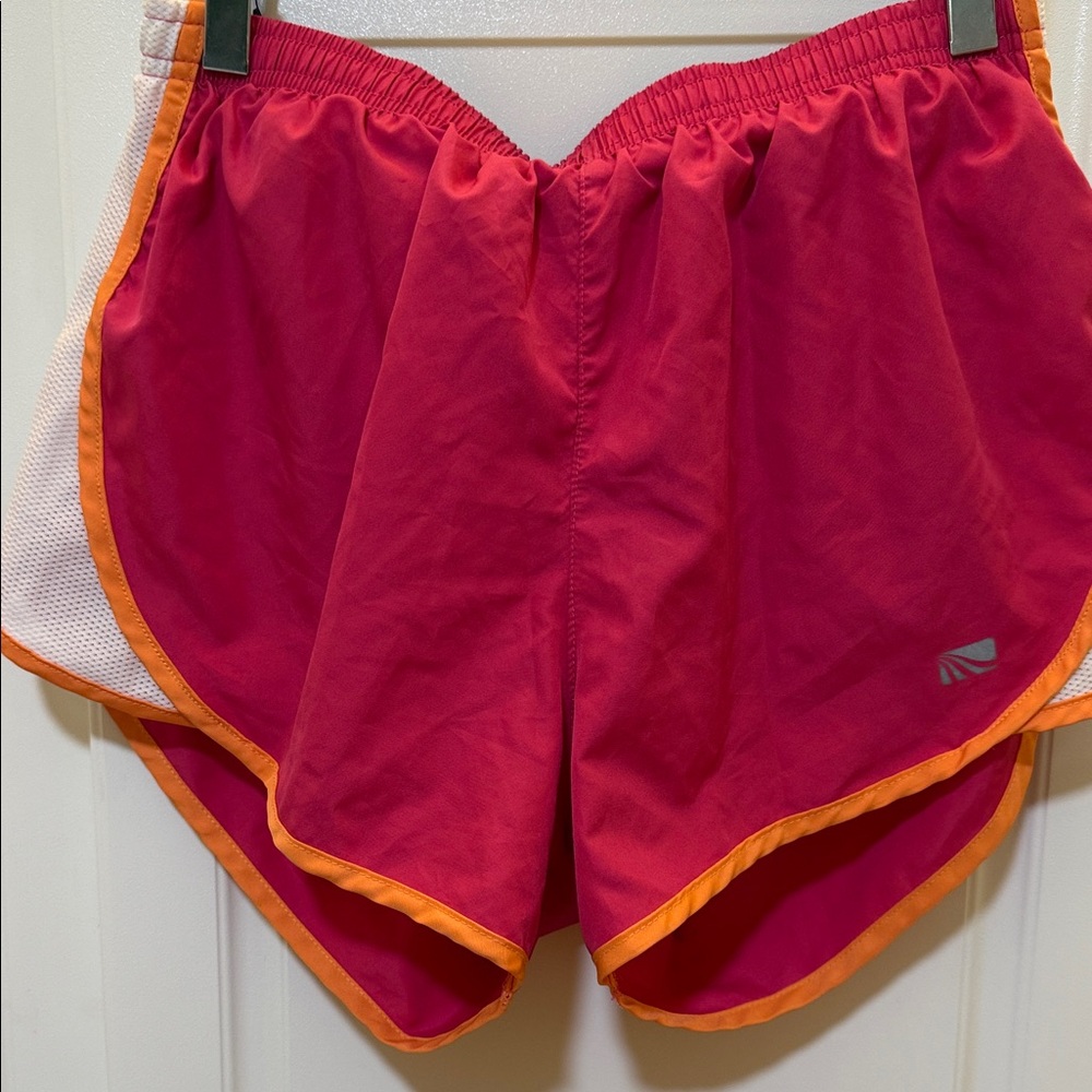 Women's Red and Orange Athletic Shorts